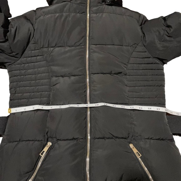 YMI Medium Black and Gold Long Winter Jacket - Picture 6 of 14